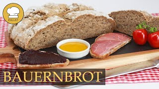 Rustikales BAUERNBROT mit SAUERTEIG selber backen [upl. by Yllim]