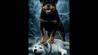 Rottweiler vs Wolf vs black panther hyena Husky German Shepherd Doberman pitbull Battle [upl. by Leela]