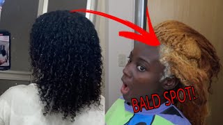 BLEACHING MY CURLY PERM HAIR [upl. by Fredia219]