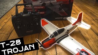 T 28 Trojan RC Plane  Unboxing amp First Flight [upl. by Acinnod]