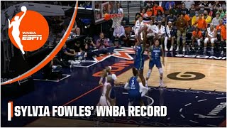 Sylvia Fowles becomes the first WNBA player with 4K rebounds 💪 [upl. by Holladay]