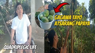 GAGAWA TAYO NG ATSARANG PAPAYA  QUADRIPLEGIC LIFE [upl. by Yla]