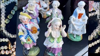 MEISSEN FIGURINES Flea Market UK 🇬🇧 Royal Albert Royal Doulton porcelain Jewellery [upl. by Rybma657]