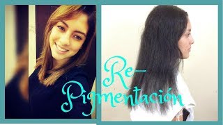 RePigmentación COMO HACER UNA REPIGMENTACION EN EL CABELLO [upl. by Droffats]