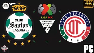 SANTOS VS TOLUCA  LIGA MX FC 24 [upl. by Mundt921]