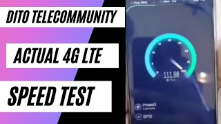 DITO TELECOMMUNITY  ACTUAL 4G LTE SPEED TEST  dito sim card  dito telecom shorts [upl. by Ronen]