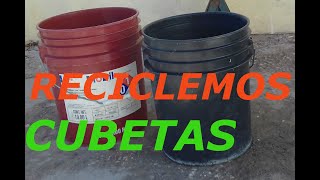 COMO RECICLAR CUBETAS CONTENEDOR DE HERRAMIENTAS 100 CASERO [upl. by Demaria]