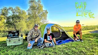 Tent Camping in the Atchafalaya Delta  Searching for River Monsters [upl. by Esinrahs]