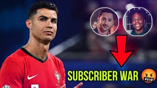 Subscriber war 😱 between Cristiano Ronaldo VS Harsh Beniwal and Ishowspeed and others [upl. by Koa]