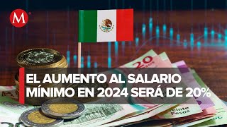 ¡Aumento a salario mínimo 2024 AMLO da a conocer de cuánto será el incremento [upl. by Ellery]