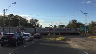 Railway crossing double Transperth train maddington Western Australia [upl. by Scot88]