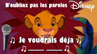 Noubliez pas les paroles DISNEY 2  Terminer les paroles [upl. by Nyre]