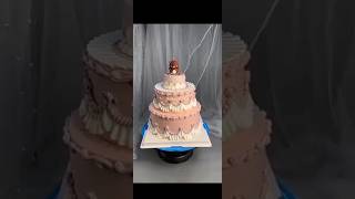 3layer cake  3layer birthday cake  pink princess inspired cake [upl. by Geordie484]