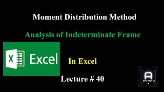 Moment Distribution Method for Frame in Excel [upl. by Brackely]