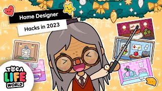 All Home Designer Hacks and Secrets in 2023  Toca Life World [upl. by Hsakaa]