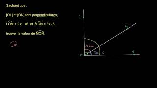 Deux angles complémentaires dont les mesures sont données en fonction de x [upl. by Kermie60]