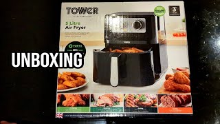 Tower Vortx Air Fryer 5L Black Unboxing In 2023 [upl. by Marelya437]