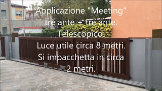 Cancello con una una luce di circa 8m e un ingombro di 2m Senza cremagliera e motore esterno [upl. by Parthenia]