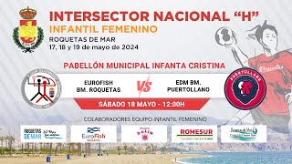 EUROFISH BM ROQUETAS vs EDM BM PUERTOLLANO  JOR 1 SECTOR H CAMP ESPAÑA INFANTIL FEMENINO 2024 [upl. by Caylor]