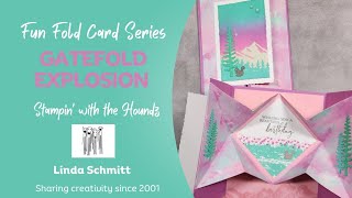 Gatefold Explosion Fun Fold with Stampin Up In the Grove [upl. by Leohcin340]