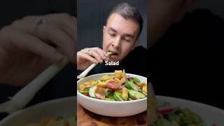 Panzanella Salad🥒 greenonion asmrfood creatorcontent [upl. by Htial]