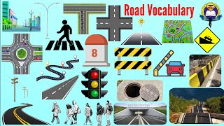 Road Related Words  Road Vocabulary Hindi And English  Easy English Learning Process [upl. by Adnirod382]