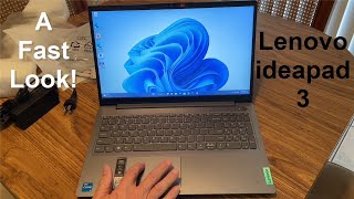 LENOVO ideapad 3 Laptop Unboxing Visual Review  Fast Look [upl. by Angelina191]