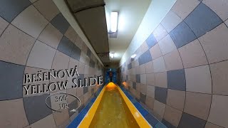 Bešeňová Yellow Waterslide Night 360° VR POV Onride [upl. by Anegue]