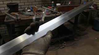 Forging a German longsword part 1 forging the blade [upl. by Ahseiat437]