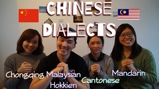 12 Words in Different Chinese Dialects amp Languages [upl. by Herates]