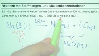 Rechnen mit Stoffmengen und Massenkonzentrationen [upl. by Acirdna108]