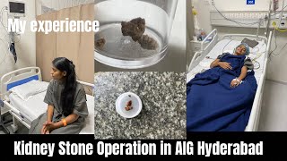 Kidney Stone Operation In AIG Hyderabad Full Details  Riya Chourasia [upl. by Aneled]