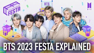 BTS 2023 FESTA TIMELINE EXPLAINED  방탄소년단 10th Anniversary [upl. by Amahcen]