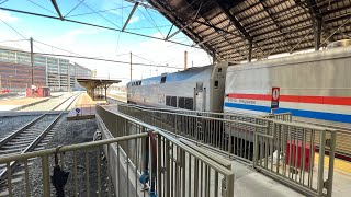 Amtrak’s Pennsylvanian train 43 New York City to Pittsburgh arrives at Harrisburg Pennsylvania [upl. by Spalla]