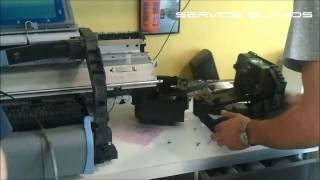 Belt unit replacement Hp Designjet 500 plus Plotter [upl. by Anevad]