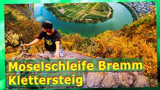 Naturverzauberte Moselschleife Calmont Klettersteig im Regen  Wandern EdigerEller nach Bremm Mosel [upl. by Jessie126]