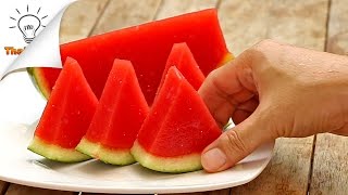 How to Make Watermelon Jello  Thaitrick [upl. by Atikcir249]