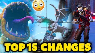 Top 15 SHOCKING CHANGES IN FREEFIRE AFTER OB 44 UPDATE😱😨Must Watch [upl. by Yezdnil]