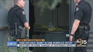 Taser explosion “worst” in their workplace history [upl. by Rudy]