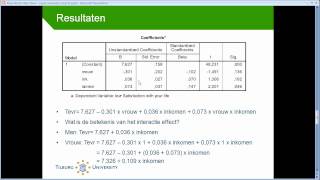 Het gebruiken van regressieanalyse deel IVa Interactie effecten [upl. by Bondie]