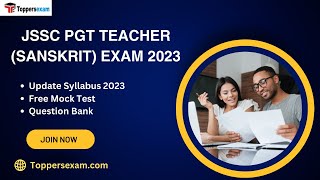 JSSC PGT TEACHER SANSKRIT Update Syllabus 2023 Free Mock Test Question Bank Printed Book [upl. by Sivehc]