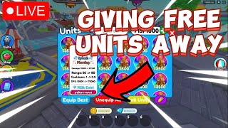 LIVE🔥 GIVING FREE UNITS AWAY IN PARTNER EXPIREMENT Toilet tower defense [upl. by Nedla373]