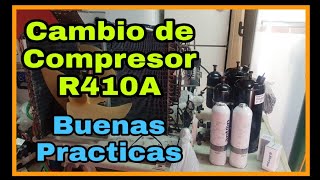 Como cambiar un compresor a un Split R410a [upl. by Asirahc700]