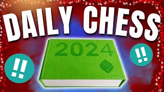 Unboxing the 2024 DaytoDay Chess Calendar  A Year of Chess Puzzles [upl. by Royd]