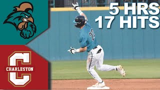 Charleston vs 10 Coastal Carolina Baseball Highlights  College Baseball Highlights 2023 [upl. by Lottie]