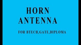 HORN ANTENNA IN HINDI [upl. by Penrod]