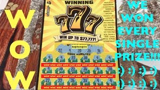 WE MATCHED AND WON EVERY SINGLE NUMBER Winning 777 California Lottery Scratchers [upl. by Reisfield]