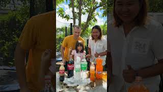 Coca Cola Sprite Fanta VS Mentos shorts GamGam Family [upl. by Ertnod]