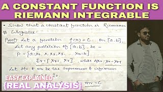 RIEMANN INTEGRAL THEOREMS PROOF  PART  6 [upl. by Sellig]