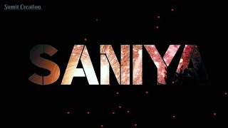 Saniya name Art videos [upl. by Masao]